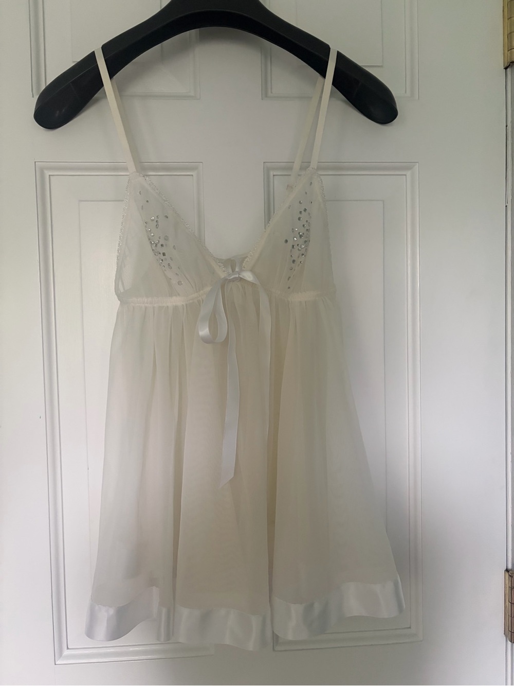 Victoria's Secret Sheer White Mesh Babydoll Nightie - Bridal Collection